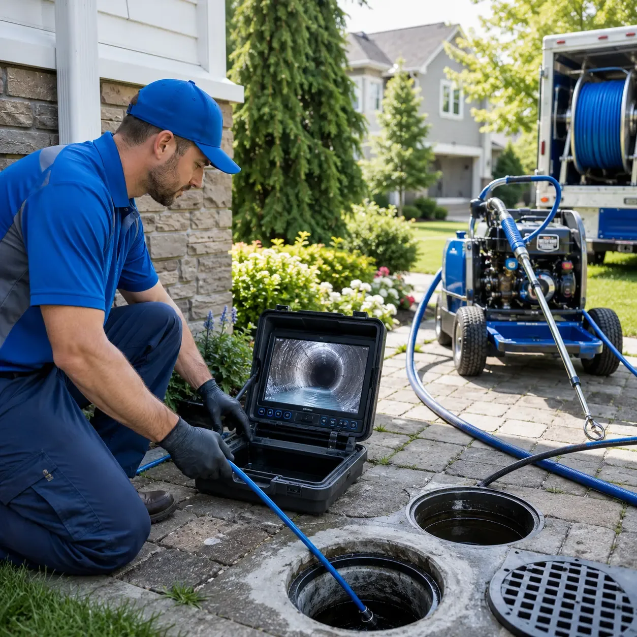 Outdoor drain cleaning professionals serving Wales, MA